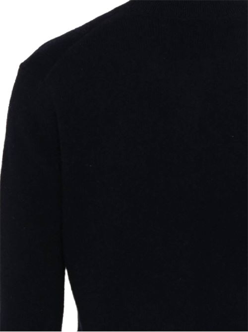 Navy blue wool cardigan Maison Kitsuné | LW00508KT1006P480